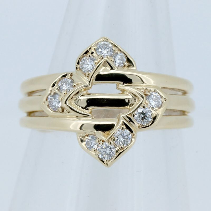 Dior Diamond Ring Size 13 18K Yellow Gold