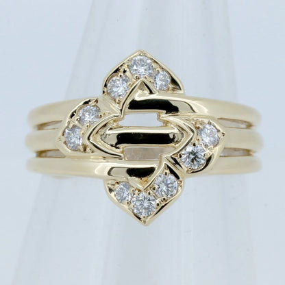 Dior Diamond Ring Size 13 18K Yellow Gold