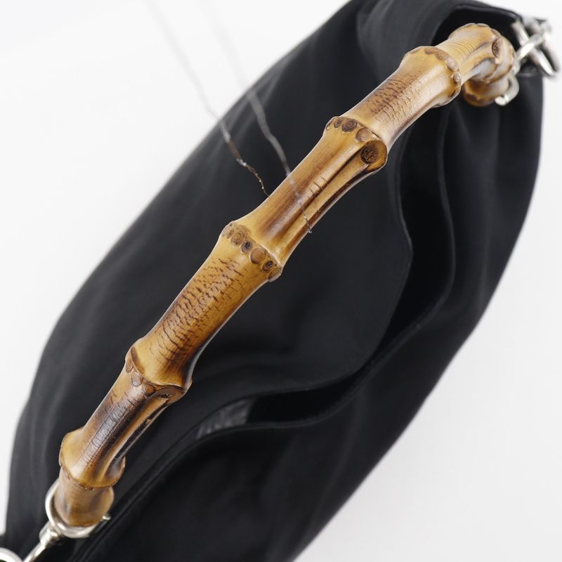 Gucci 001.2123.1577 Nylon Canvas And Bamboo Ladies Handbag