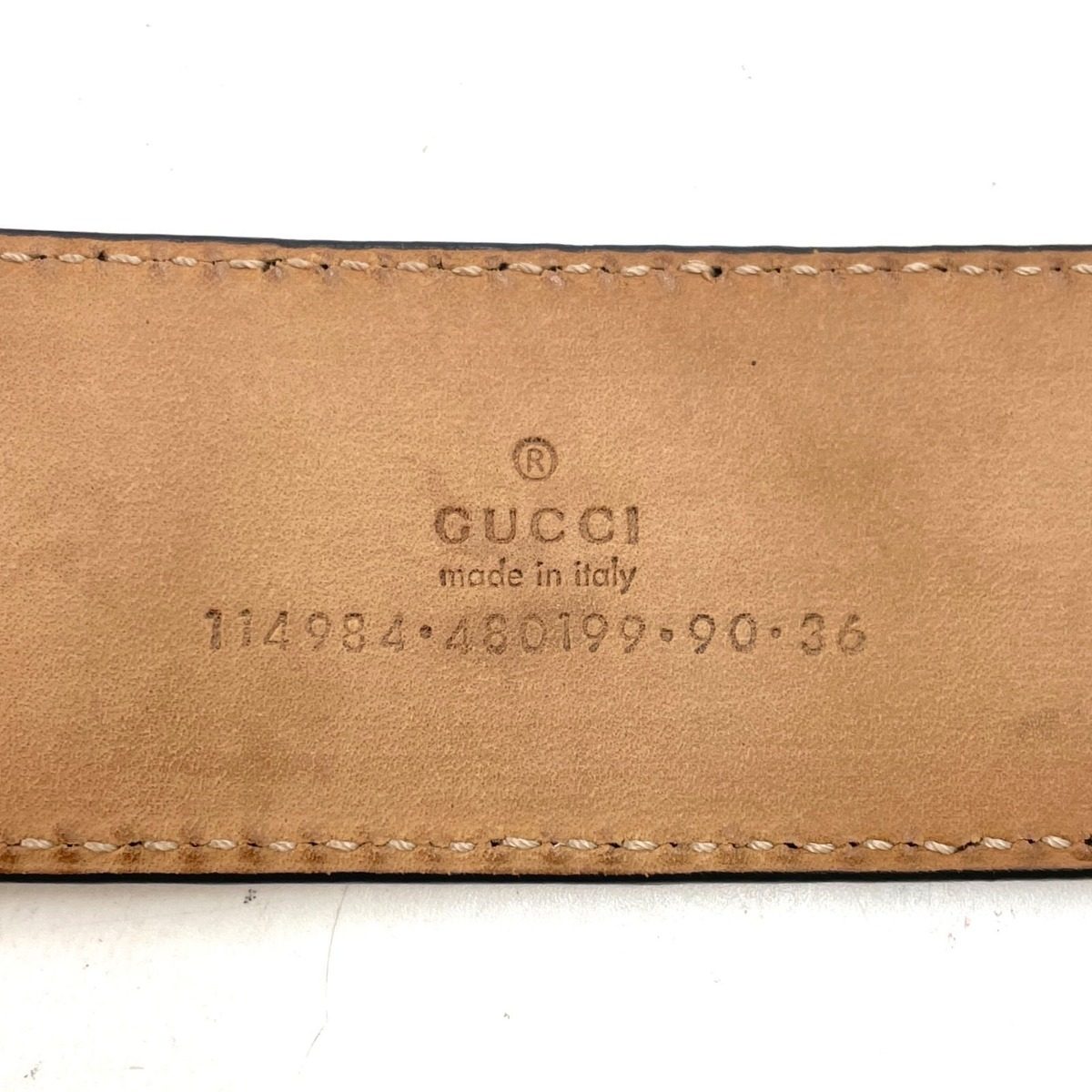 Gucci Interlocking Buckle Guccissima Leather Belt Black — view 8