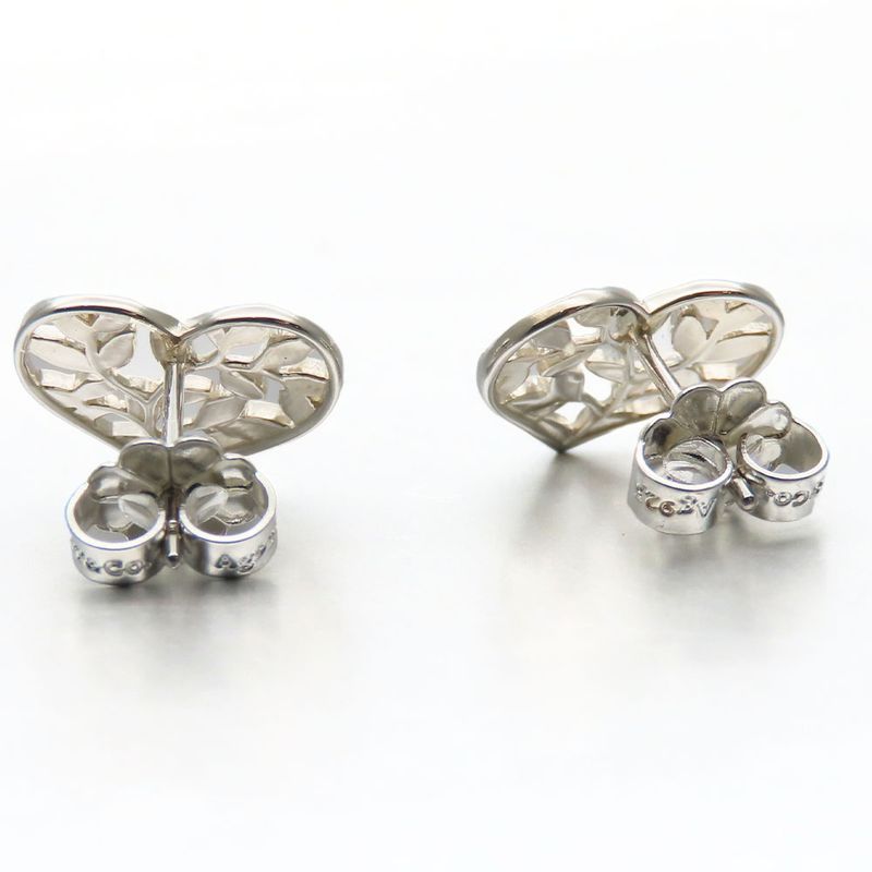 Tiffany & Co Earrings Olive Leaf Heart 925 Silver Approx 1.4g Silver Accessories