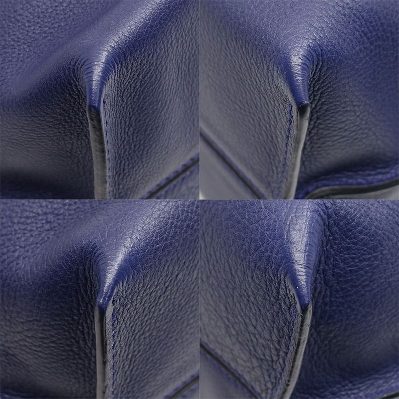 Loewe Flamenco Knot Anagram Shoulder Bag Leather Purple Silver Hardware