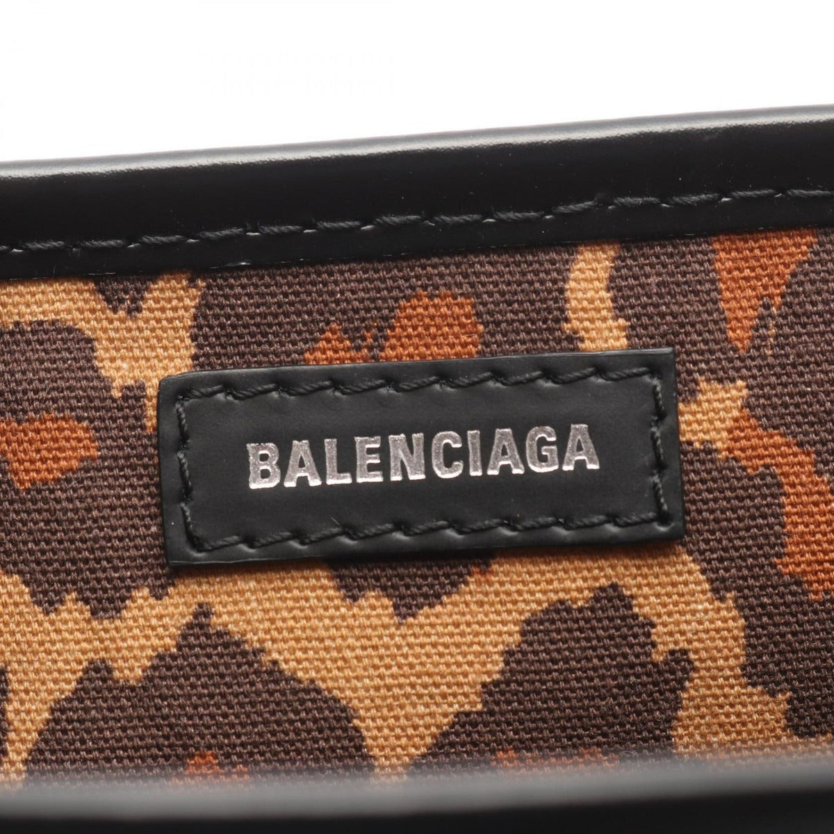 Balenciaga Tote Navy Cabas S Black Canvas Leather — view 4