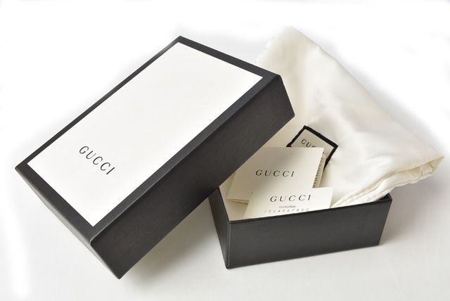 Unused Gucci Mini Wallet Trifold Fold Wallet 524672 Black