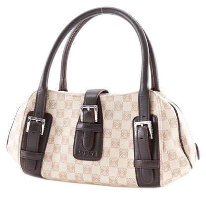 Loewe Senda Anagram Handbag Canvas Beige Women's Tote Bag