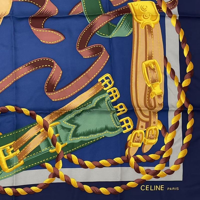 Celine Scarf Silk Chain Harness Multicolor