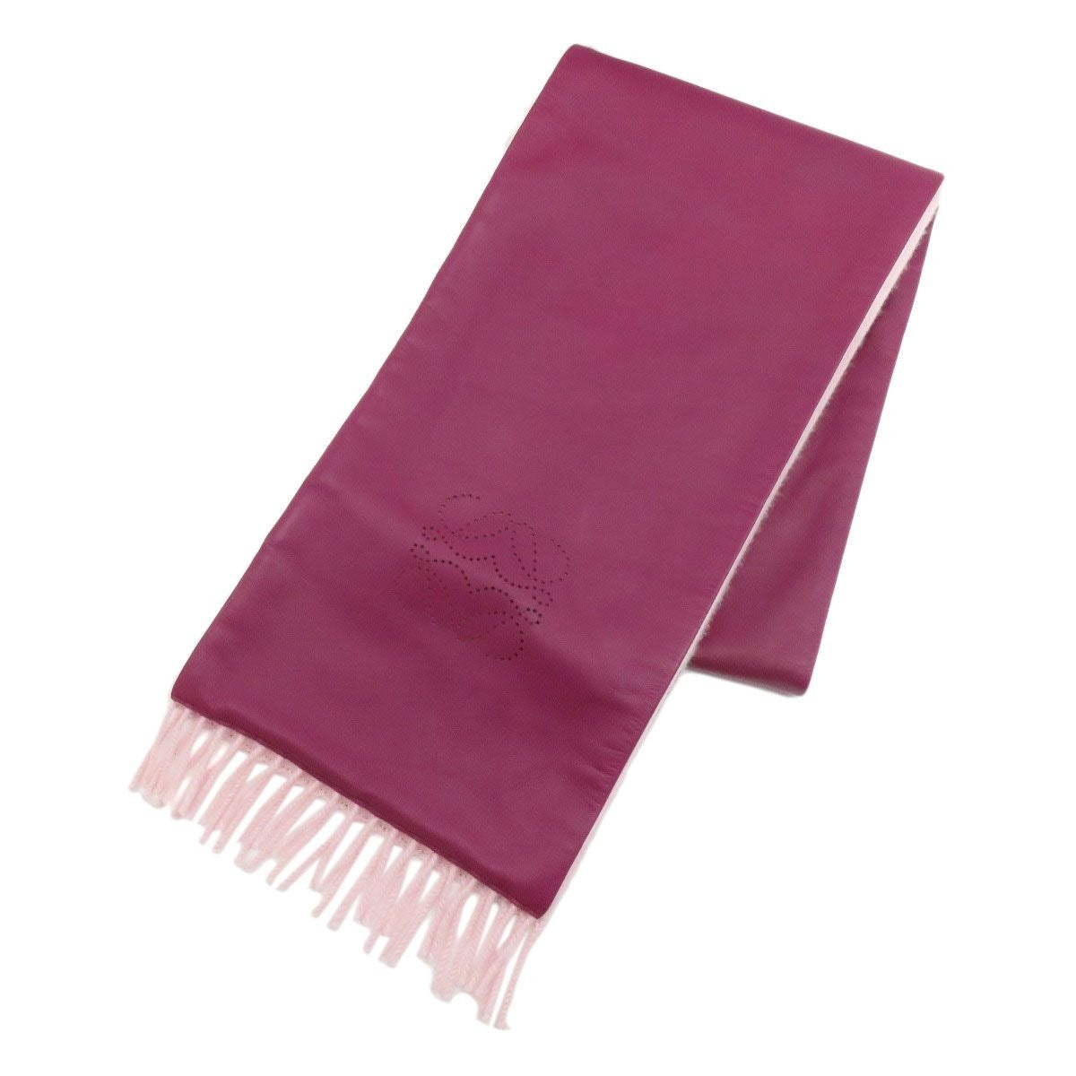 Loewe Anagram Scarf Lambskin Cashmere Purple Pink