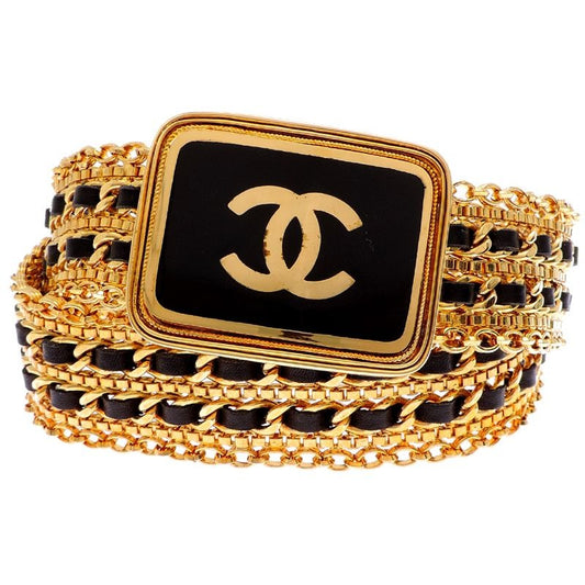 Chanel Leather Black Belt