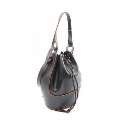 Loewe Shoulder Bag Balloon Drawstring 2-Way Black Leather Anagram — view 2
