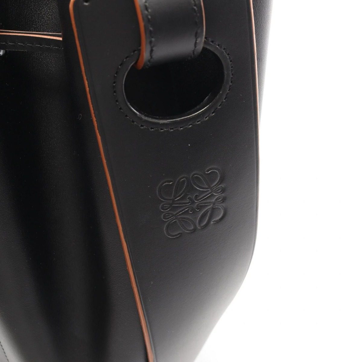 Loewe Shoulder Bag Balloon Drawstring 2-Way Black Leather Anagram — view 9