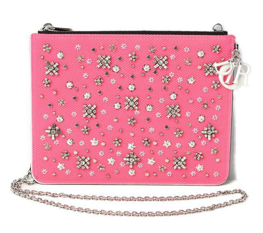 Christian Dior Chain Shoulder Bag Clutch Bag Pouch Christian Dior Bag Rhinestone