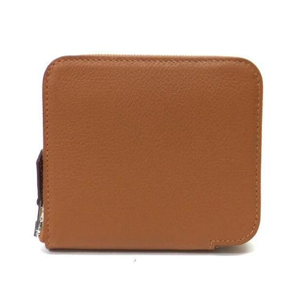 Hermes Azap Silk in Compact Wallet Color Biscuit