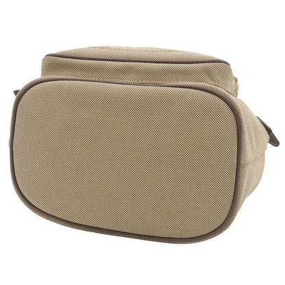 Prada Logo Jacquard Beige Brown Canvas 2-Way Shoulder Bag Drawstring — view 4