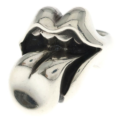 Chrome Hearts Lip Tongue Lg Lip and Tan Large Ring Silver