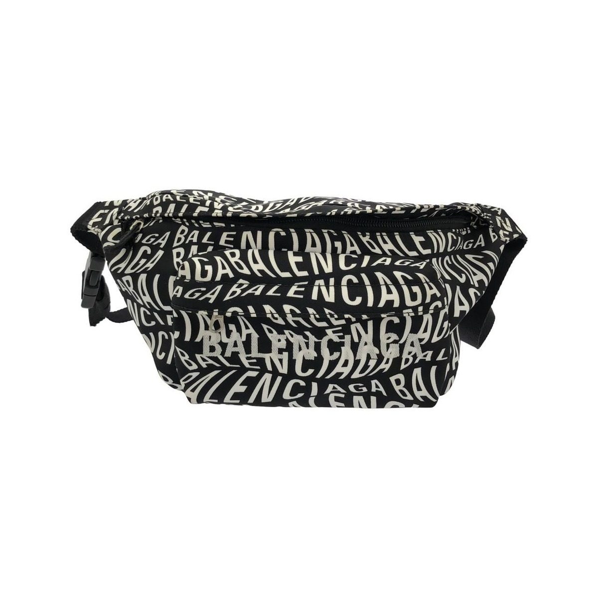 Balenciaga Logo Wave Wheel Belt Pack Waist Bag