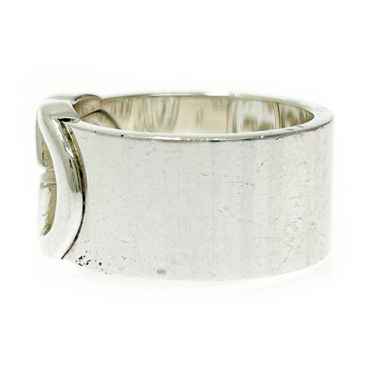 Gucci Silver Interlocking G Wide Ring 10.0g 925 Engraved 365503 Ring