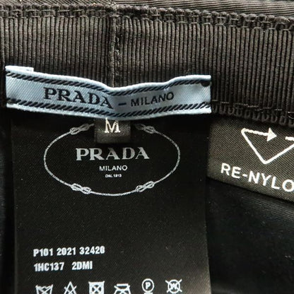 Prada Bucket Hat 1hc137 2DMI Bucket Hat Re-nylon Nylon M Size Triangle Plate