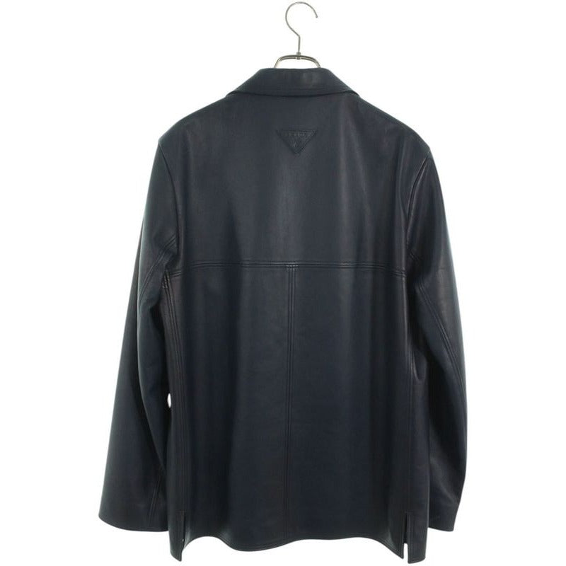 Prada Ups 604 S231 13 cr Gabardine Nappa Leather Jacket 48 — view 2