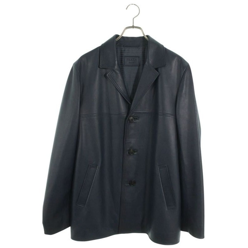 Prada Ups 604 S231 13 cr Gabardine Nappa Leather Jacket 48
