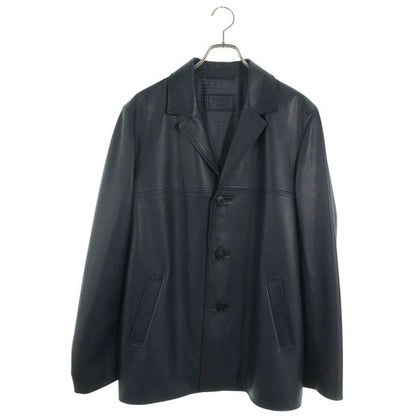 Prada Ups 604 S231 13 cr Gabardine Nappa Leather Jacket 48