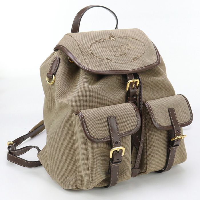Prada Backpack Logo Jacquard Pr85850 Backpack Cles Dees
