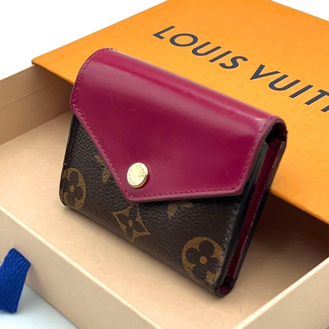 Louis Vuitton Monogram Portefeuille Zoe Trifold Wallet Fuchsia