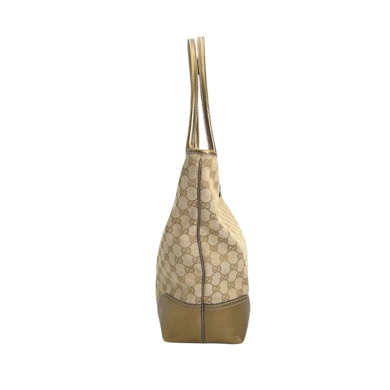 Gucci 181779 Handbag Canvas Tote Bag Gucci Beige