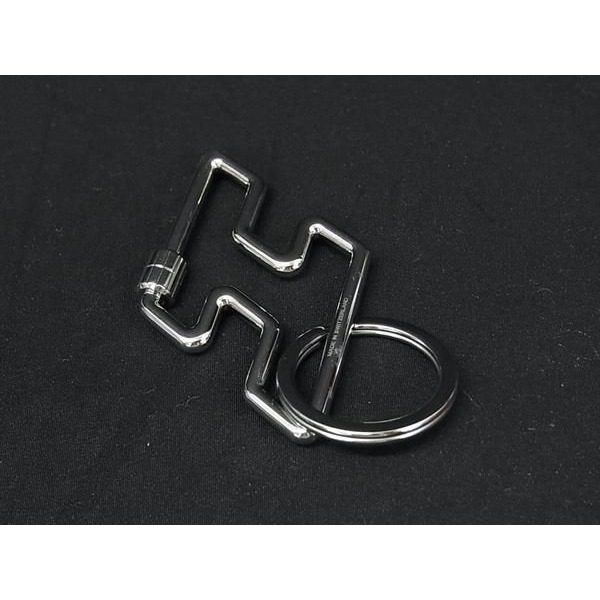 Hermes to Speed Key Ring Key Holder Charm Silver — view 2
