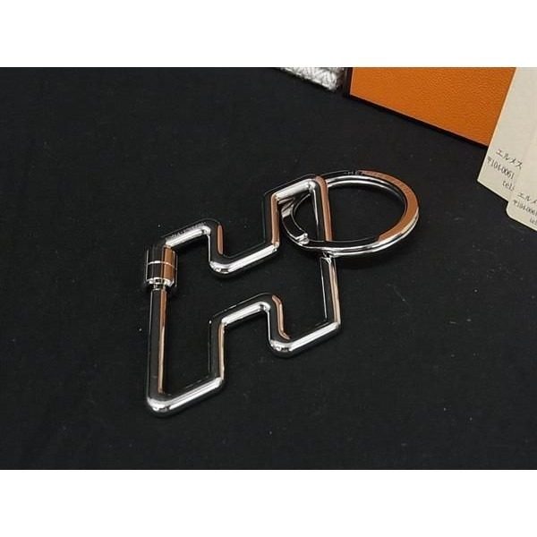 Hermes to Speed Key Ring Key Holder Charm Silver
