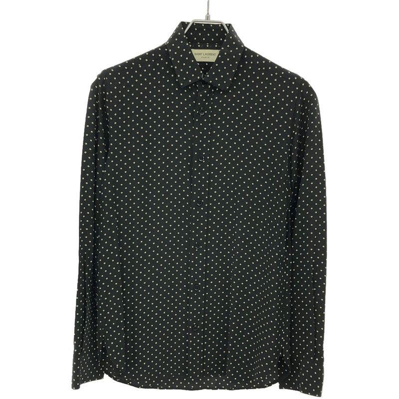 Saint Laurent Paris 15ss Star Silk Shirt 376916 Y729h Black 36