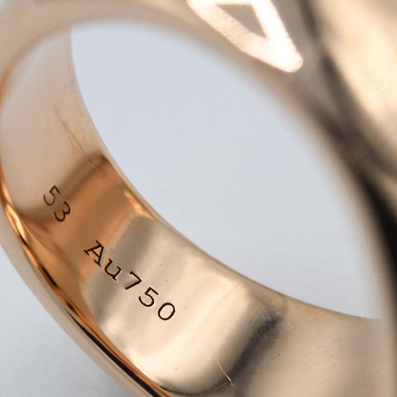 Polished Hermes Ring Gallop #53 #12 750 Diamonds Approx 31.5g Accessories