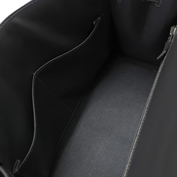 Hermes 2-Way Bag Kelly 28 Outer Stitch Box Calf Graphite Silver Hardware Gray