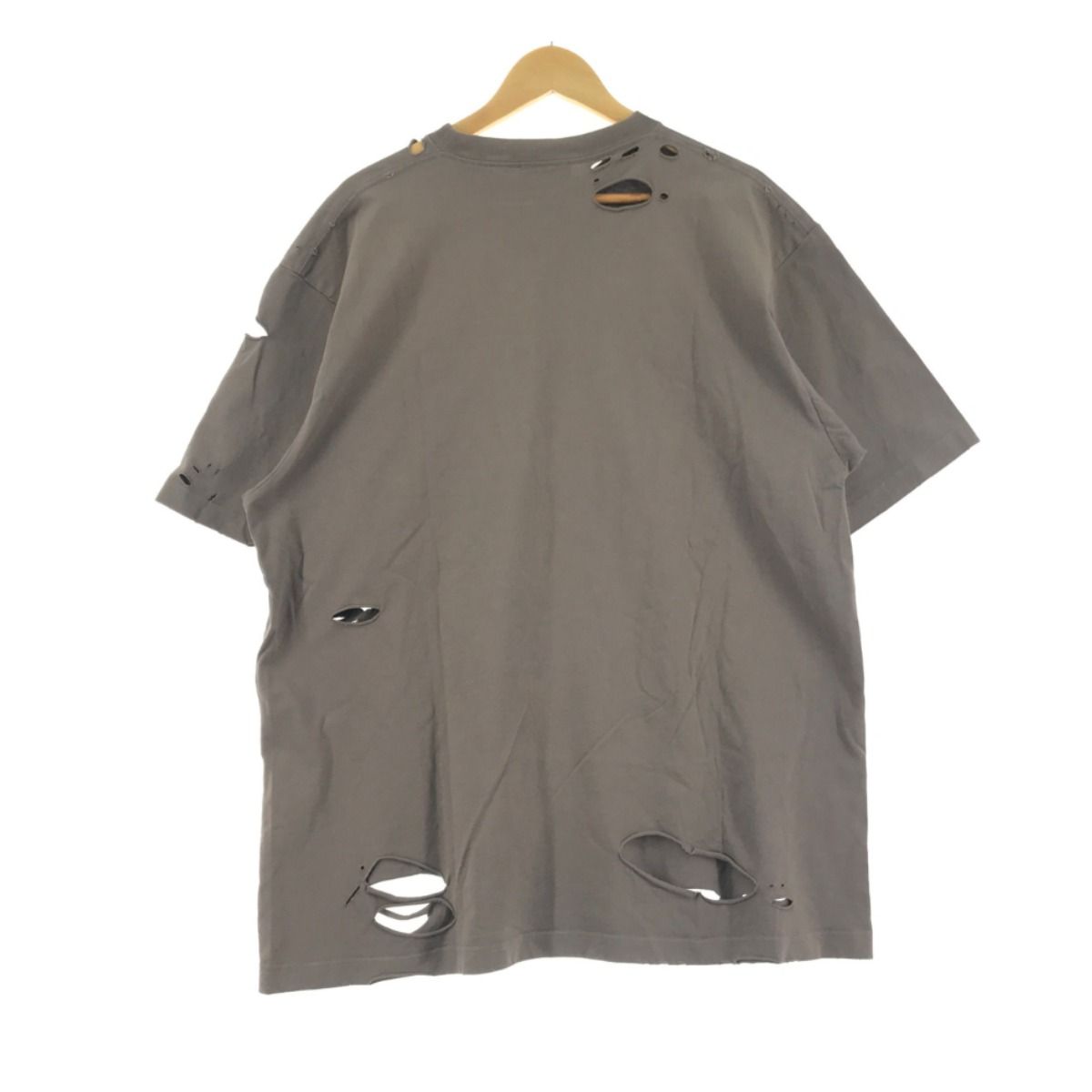 Balenciaga Destroyed Flatground T-Shirt Distressed Size XXS Olive