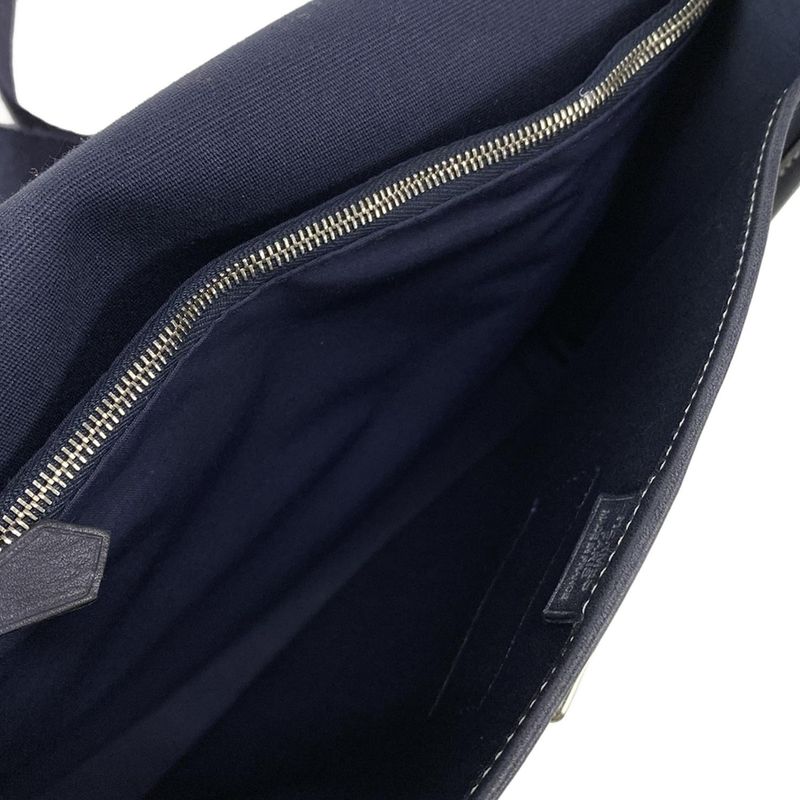 Hermes Buenaventura Mini Blue Indigo Silver Hardware Shoulder Bag