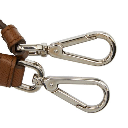 Prada Brown Silver Leather Women's Prada