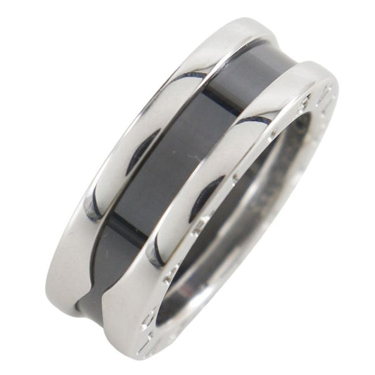 Bvlgari Bulgari Save The Children Silver 925 X Black Ceramic #8 Ladies 6.3g Ring