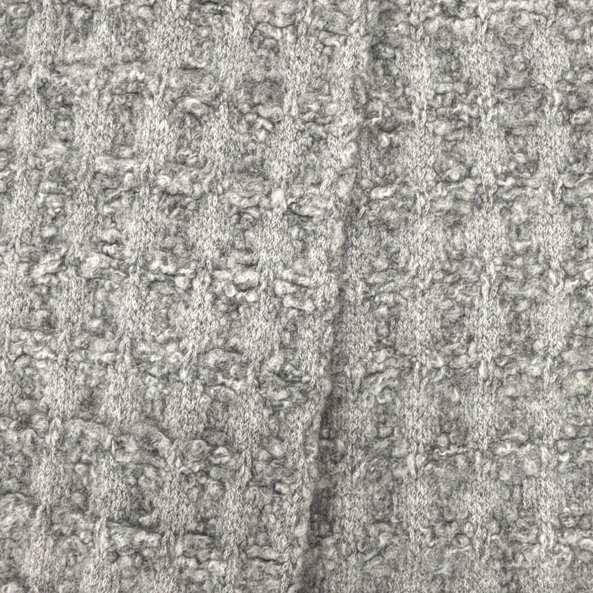 Chanel Cashmere Silk CC Logo Decorated Scarf Shawl Gray Recommended — view 3