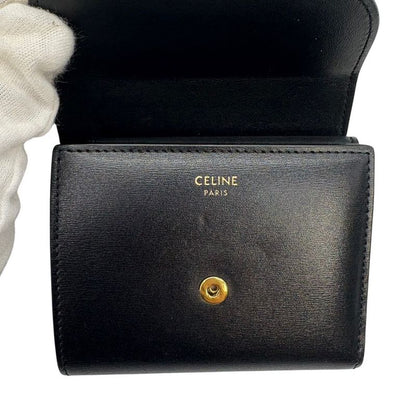 2992 Celine Small Flap Wallet Triomphe Shiny Calfskin 10d783dpv.38no Trifold