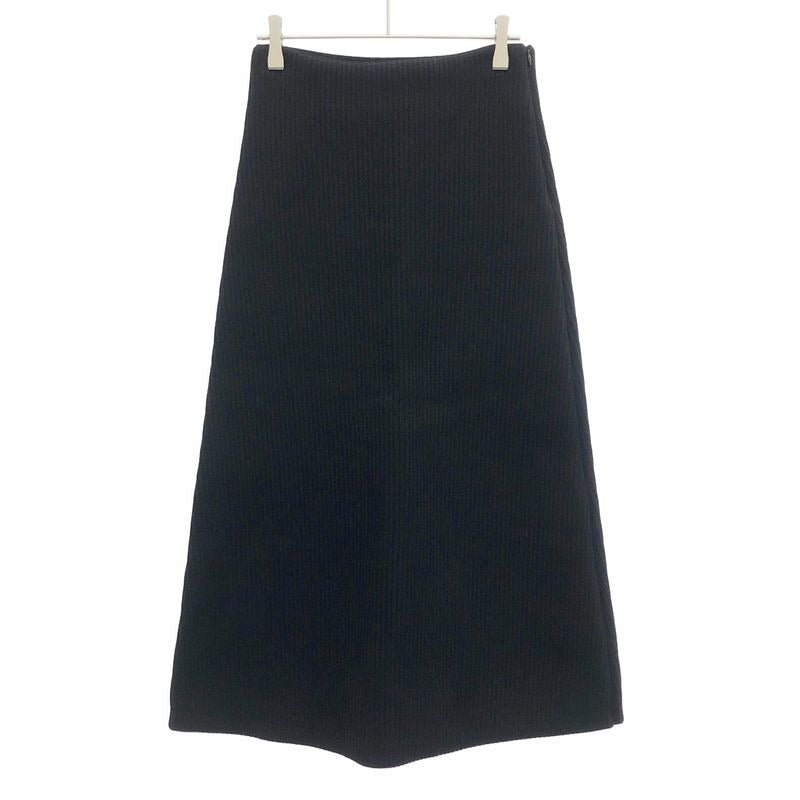 Balenciaga 20 AW Heavyweight Ribbed Knit Skirt Black