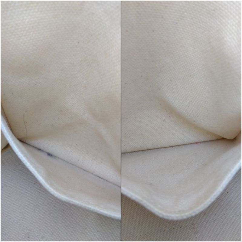 Hermes Bora PM Tote Bag Canvas Purple Ivory Handbag Women