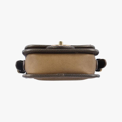 Chanel Back Toss School Mini Flap Gold Leather A67252 17089864