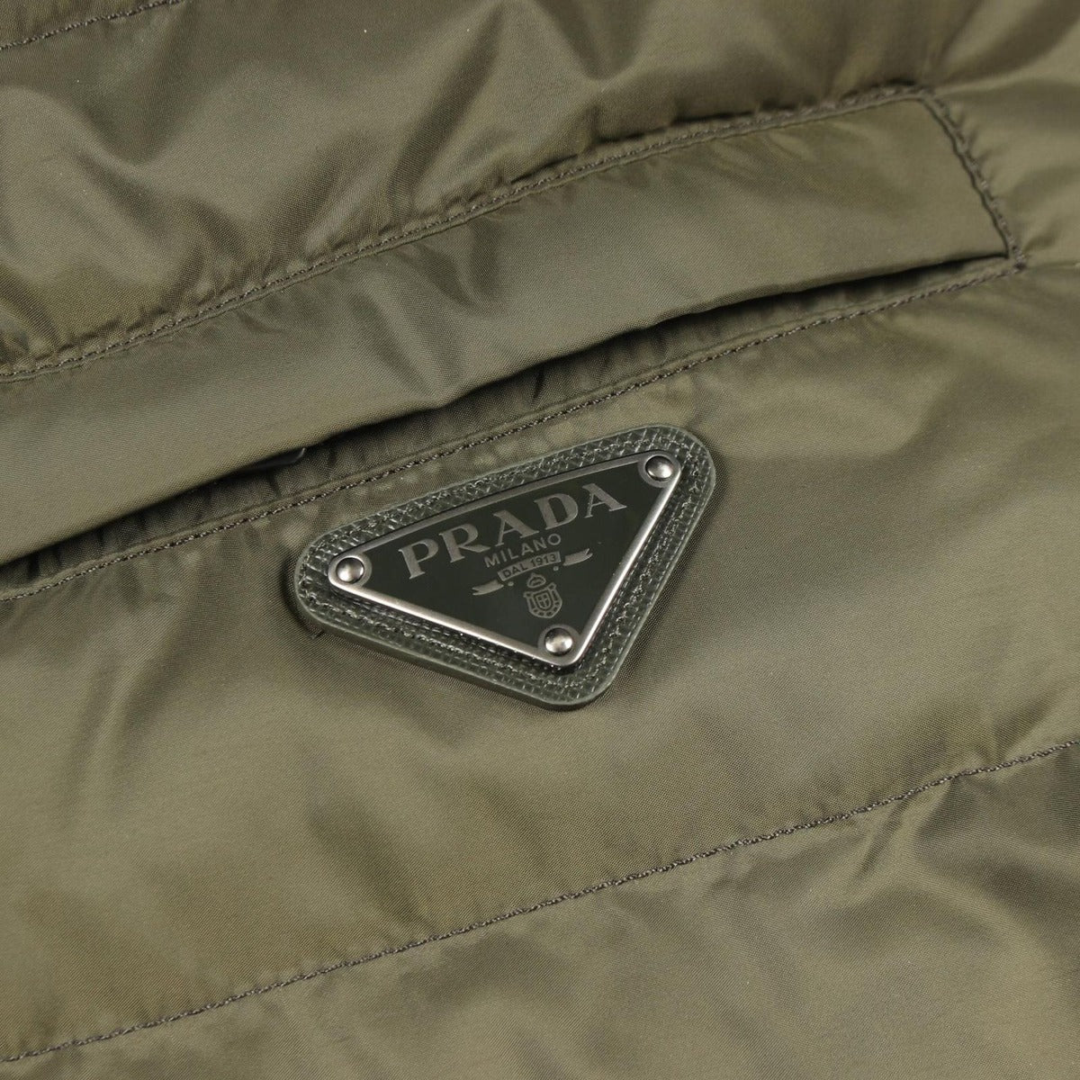 Prada Down Jacket Polyester Khaki — view 11