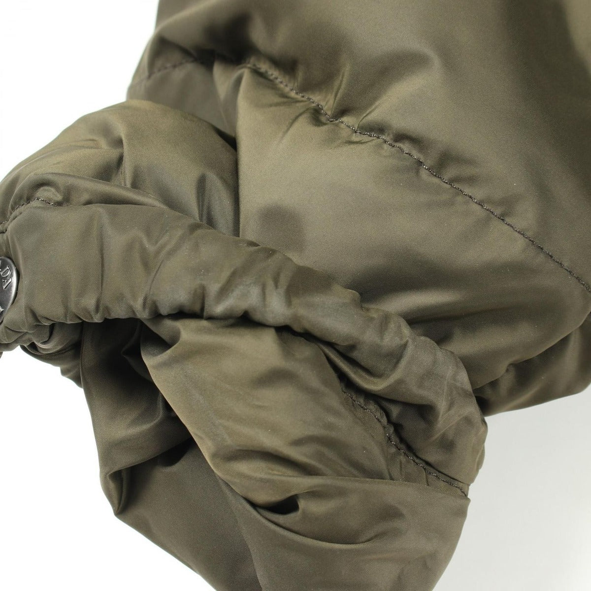 Prada Down Jacket Polyester Khaki — view 8