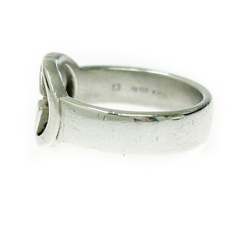Gucci Silver Interlocking G Ring 5.2g 925 Engraved 365550 Ring