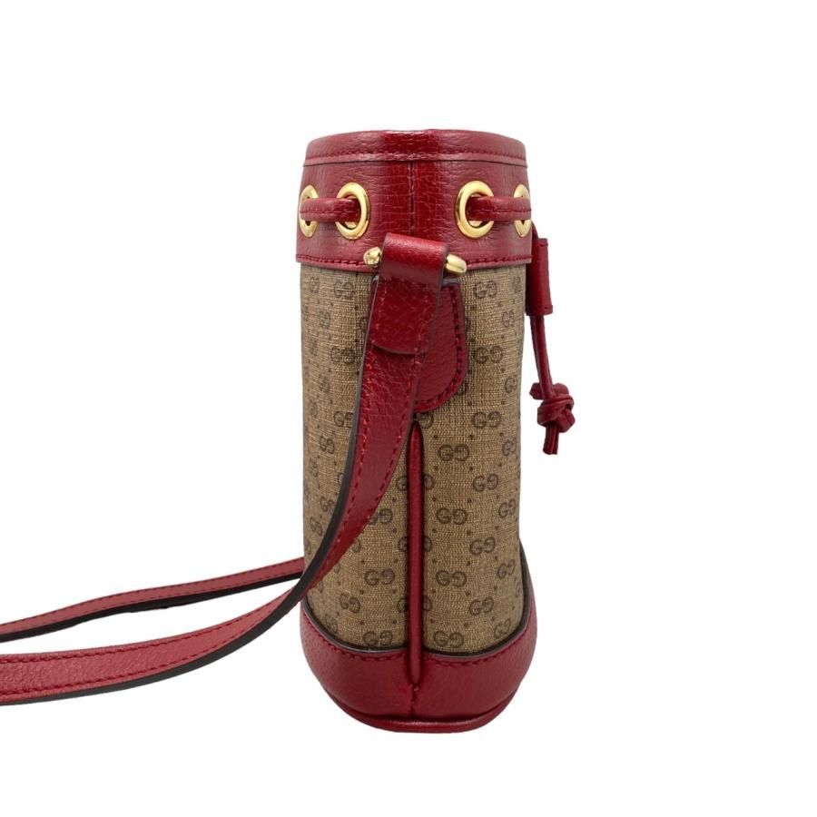 Gucci X Doraemon Shoulder Bag Mini Bucket 647801 GG Supreme Brown Red Gucci