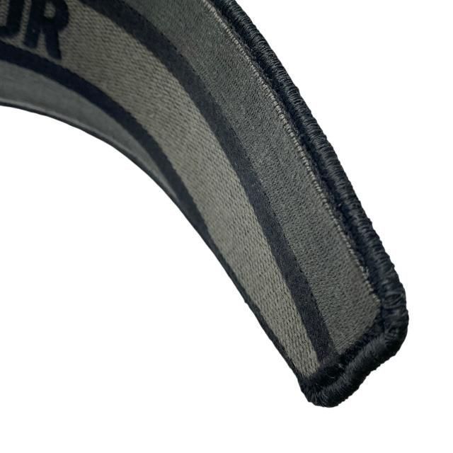 Christian DIOR Oblique Catsuit Headband Hair Accessory Leopard Gray Black Canvas
