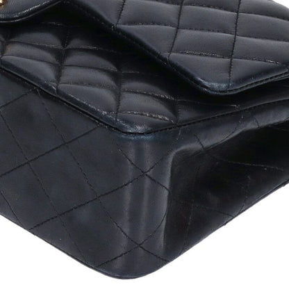 Chanel Matelasse 25 W Flap Lamb Skin Chain Shoulder Bag Women 25