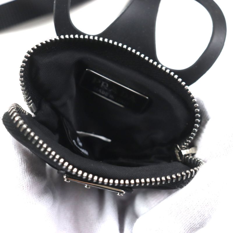 Prada 1zt054 Nylon Re-nylon Triangle Logo Neck Strap Phone Holder Cell Phone