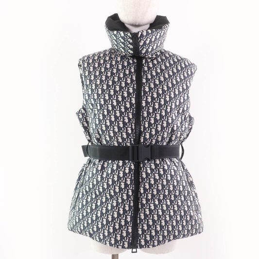 Christian DIOR 457c71a2968 DIOR Alps Oblique Cottoned Puffer Vest Navy Tone 38