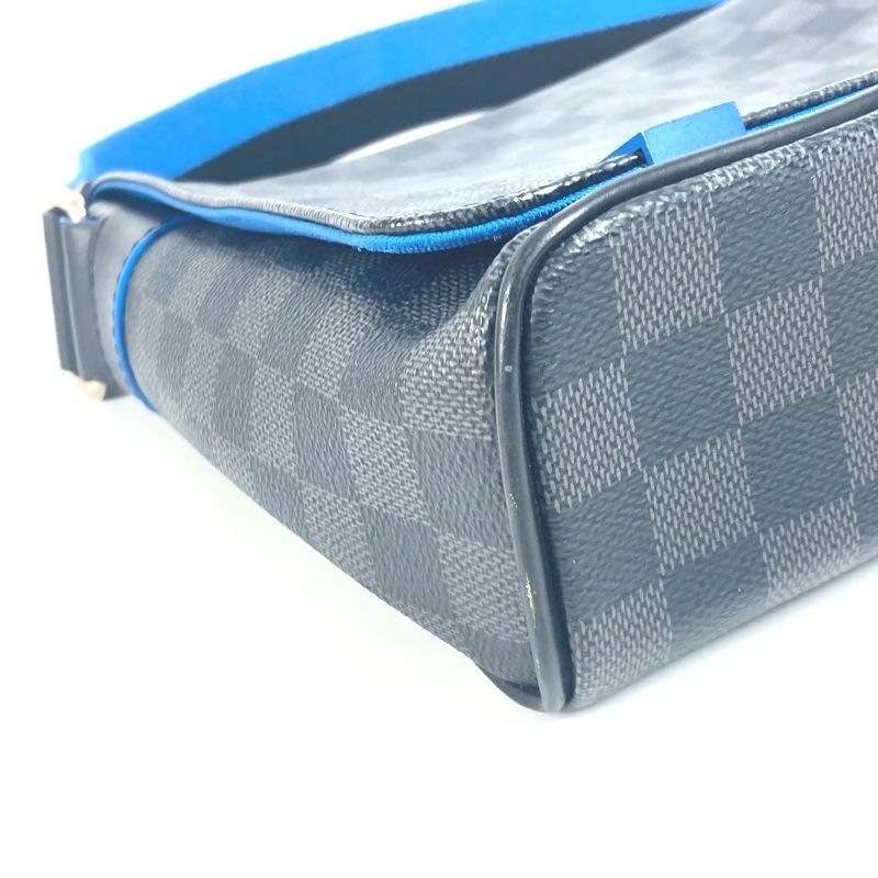 Louis Vuitton Shoulder Bag District PM N42420 Damier Graphite Canvas Black